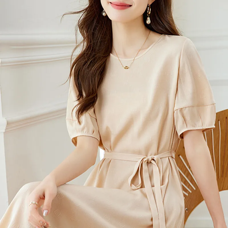 BILISISHANYANG Short Sleeved Dress Women's-1