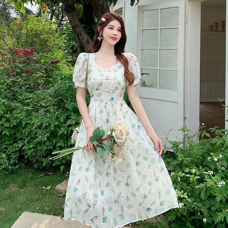BILISISHANYANG Short Sleeved Dress Women's-4