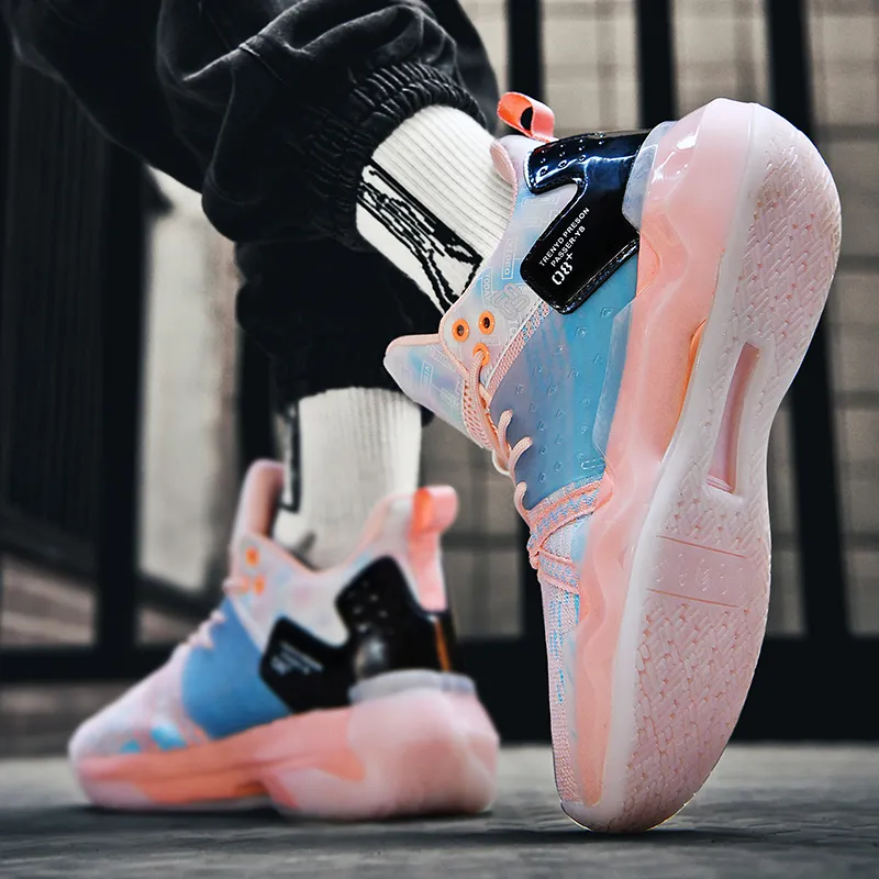 Cindiress Coverage Wear-Resistant Breathable Slip-Resistant Mid-Top Basketball Shoes Unisex-7