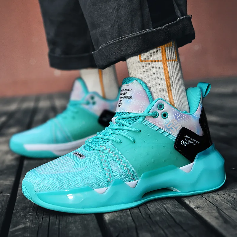 Cindiress Coverage Wear-Resistant Breathable Slip-Resistant Mid-Top Basketball Shoes Unisex-11