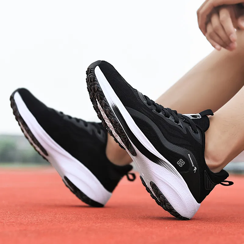 Cindiress Running Shoes Men Low Top Black/Green/Cyan-8