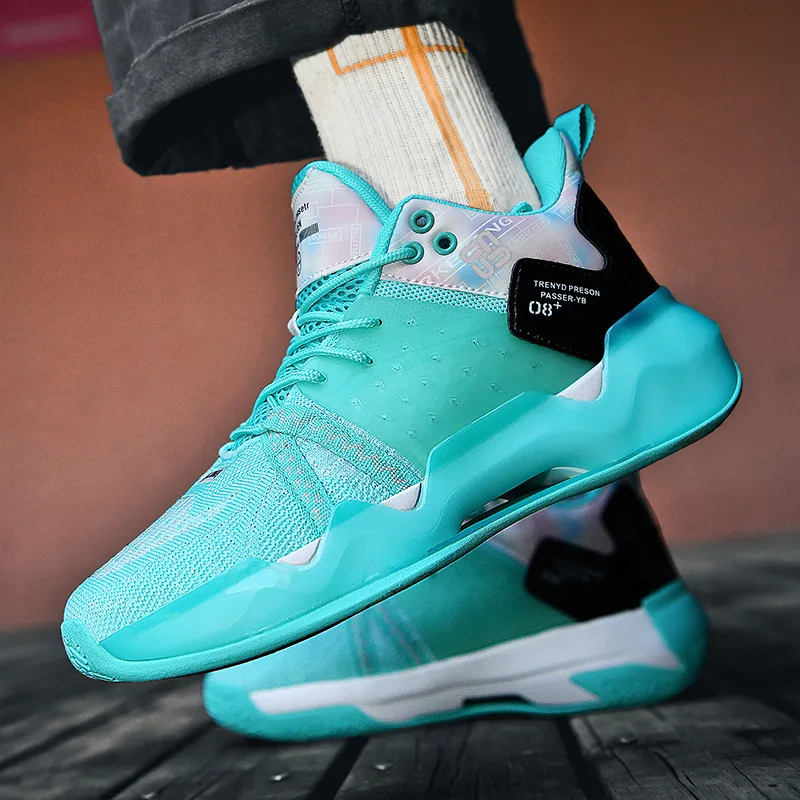 Cindiress Coverage Wear-Resistant Breathable Slip-Resistant Mid-Top Basketball Shoes Unisex-12