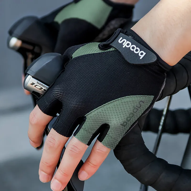 BOODUN Riding Equipment Cycling Glove Outdoor Sports Unisex Microfiber Suede Printing Silicone S/M/L/XL-5