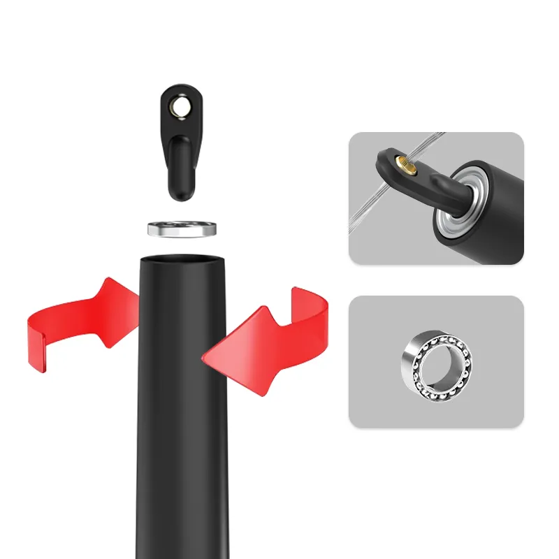 POVIT Professional Racing Non Countable Jump Ropes Fitness Crowd Steel Wire Rope PP Controller 3.1m-4