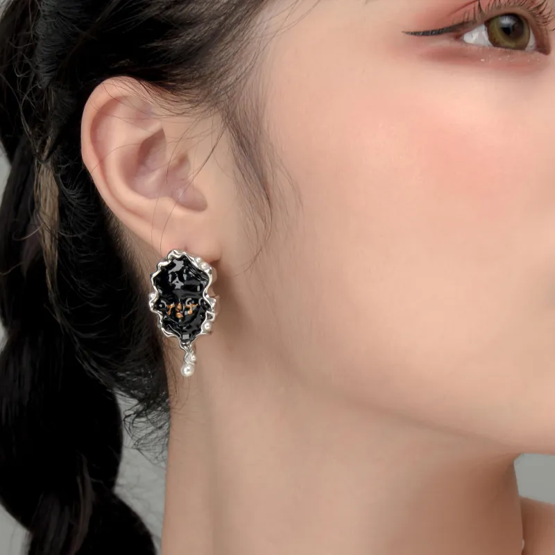QUANDO S925 Silver Stud Earrings Women's-5