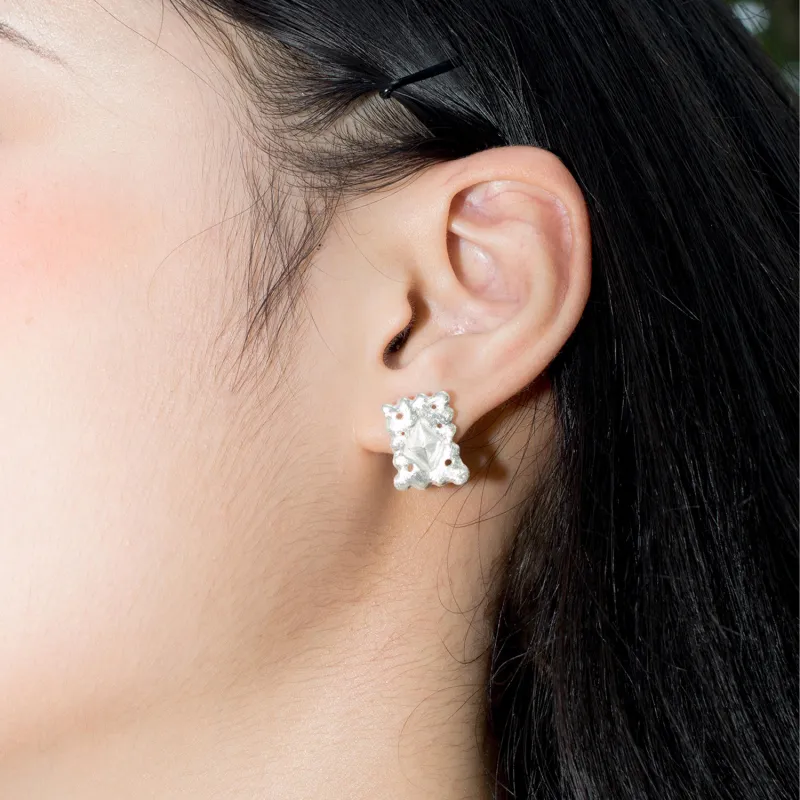 QUANDO S925 Silver Stud Earrings Unisex-2