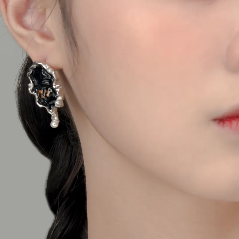 QUANDO S925 Silver Stud Earrings Women's-6