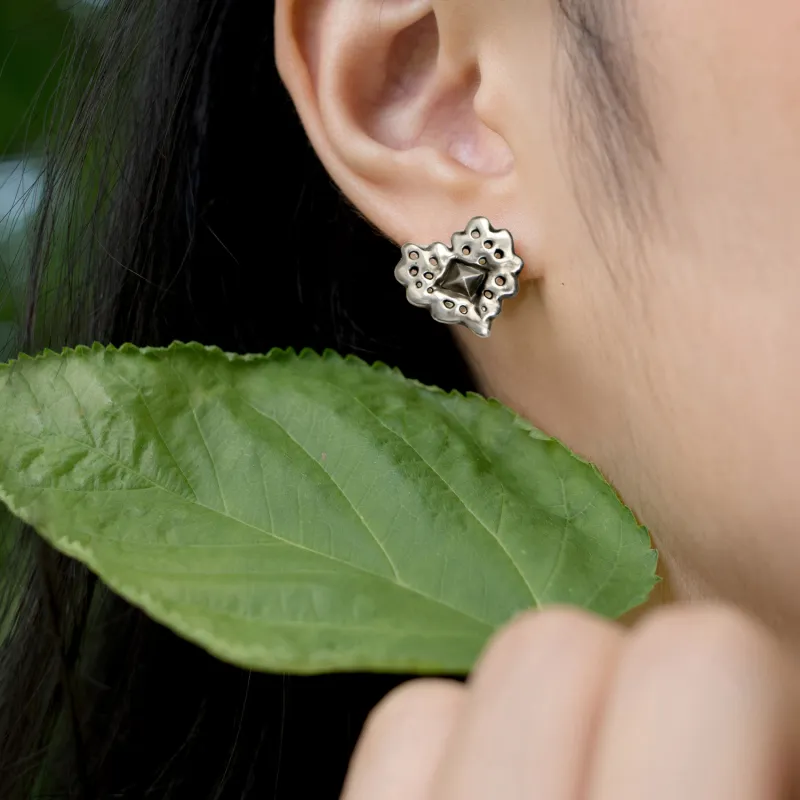 QUANDO S925 Silver Stud Earrings Unisex-3