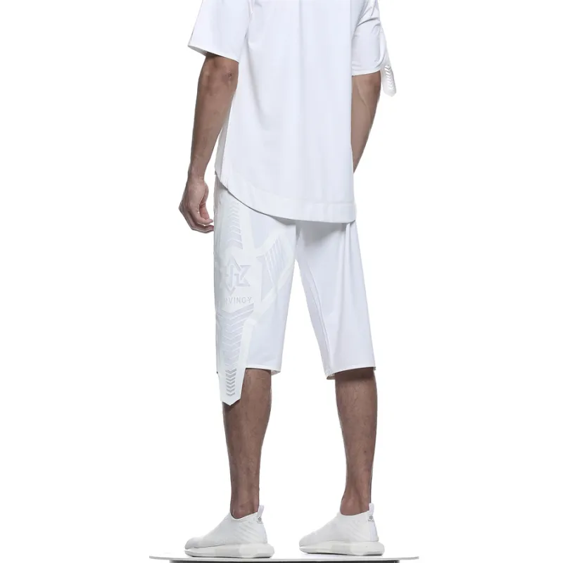 NORVINCY Casual Shorts Unisex White-5