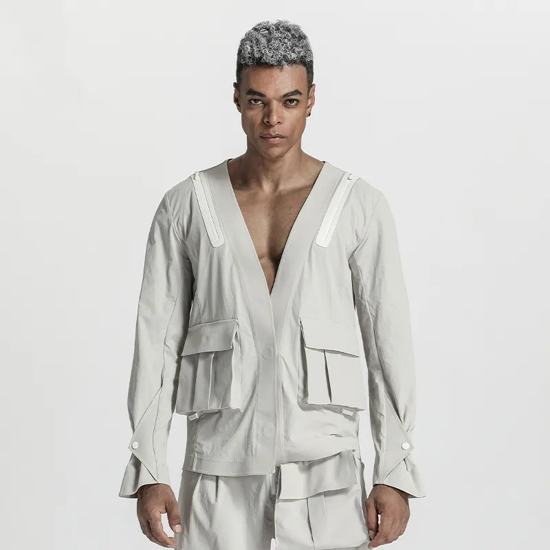 NORVINCY Western Artsy Style Low Neck Jacket Unisex-10