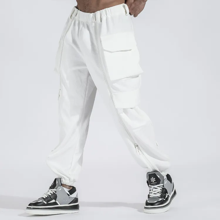 NORVINCY Trendy Solid Color Versatile Outdoor Cargo Pants Unisex-9