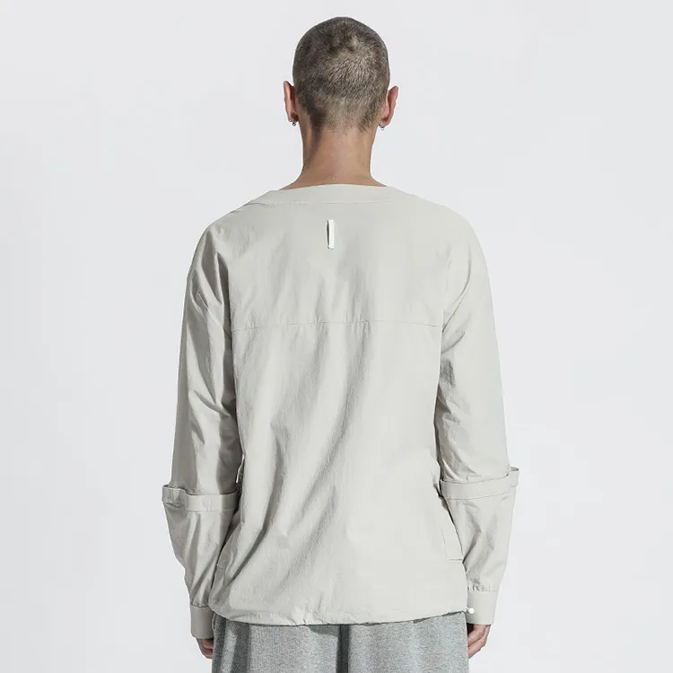 NORVINCY Chinese Fashion Trend Urban Techwear Urban Techwear Pullover Crew Neck Sweatshirt Men's-5