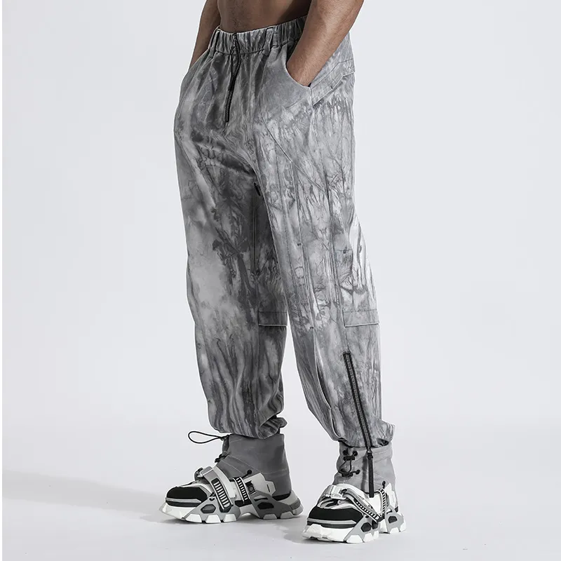NORVINCY Western Outdoor Ink Wash Camouflage Casual Pants Unisex-4
