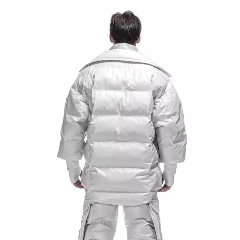 NORVINCY Outdoor Solid Color Versatile Street Coat Winter Unisex-5