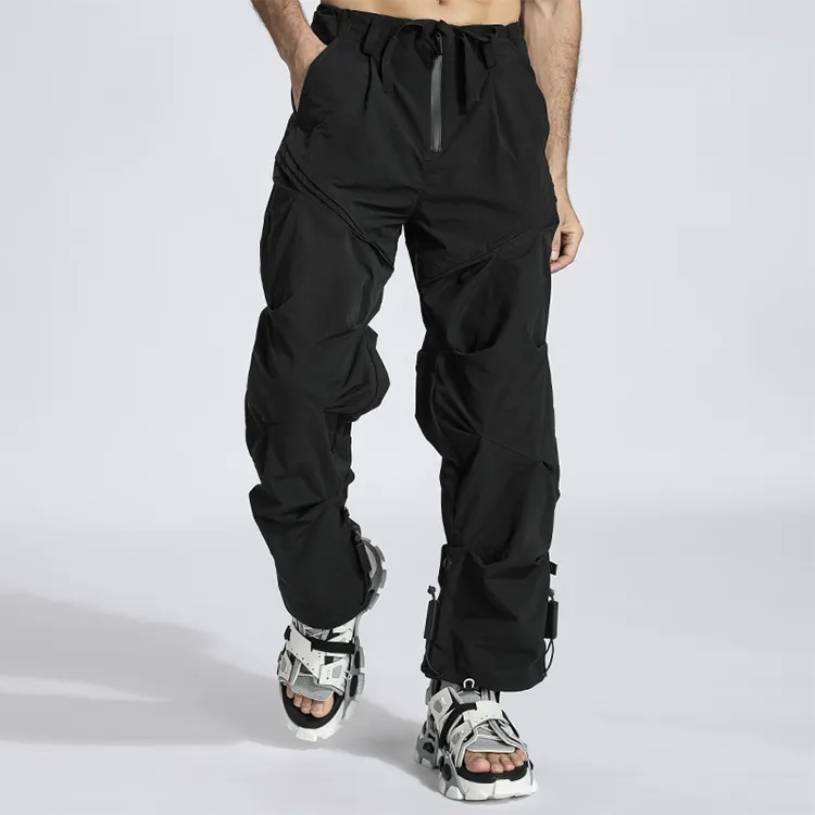 NORVINCY Western Outdoor Solid Color Casual Pants Unisex-4