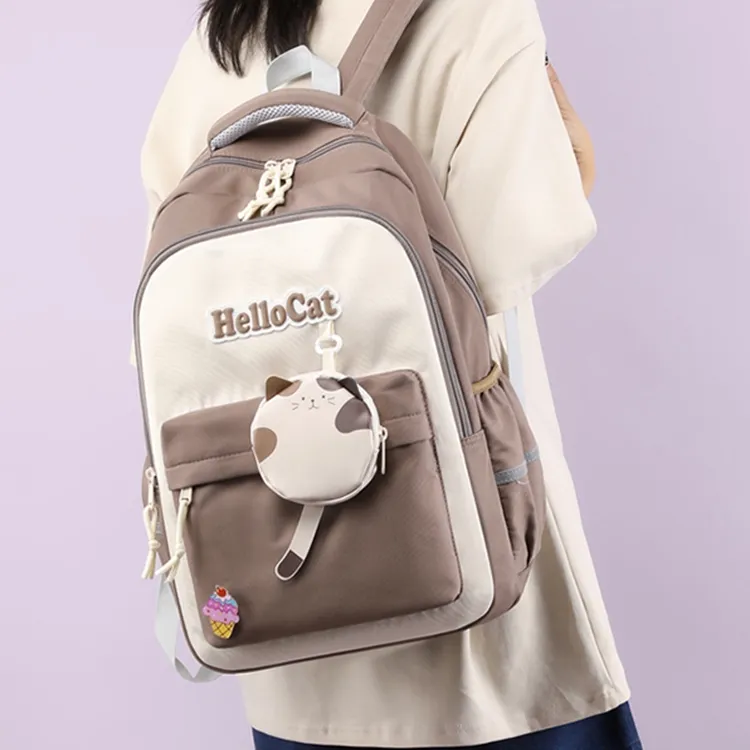 Natural Fish Nylon Backpack Unisex-7