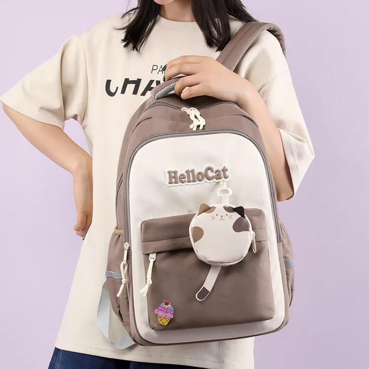 Natural Fish Nylon Backpack Unisex-6