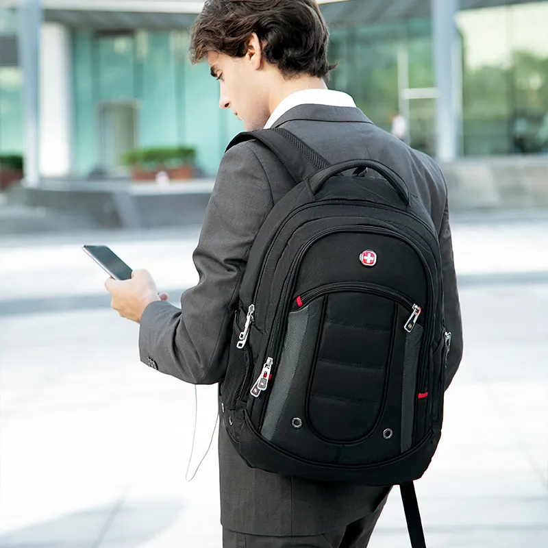 CROSSGEAR Fabric Backpack Unisex Black-4