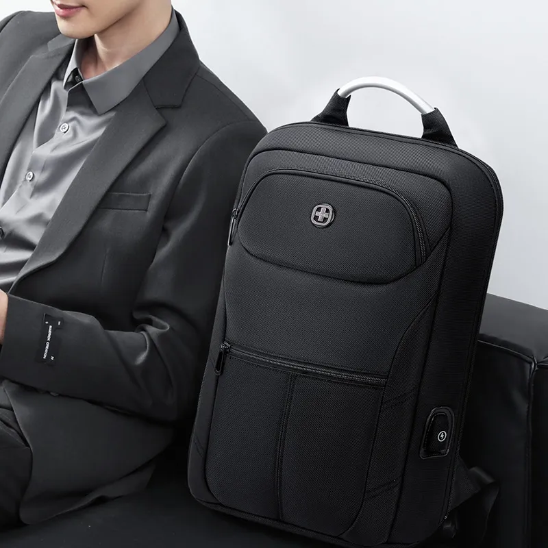 CROSSGEAR PU, Textile Mixture Backpack Unisex Black-3