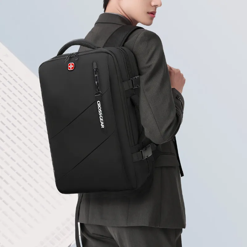 CROSSGEAR Fabric Backpack Unisex Black-3