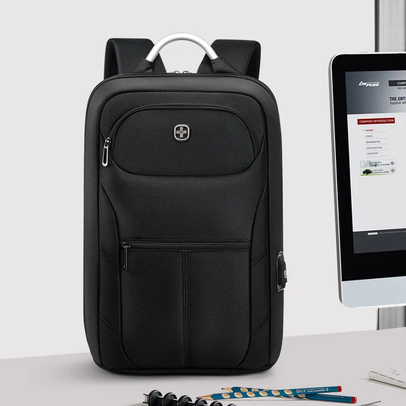CROSSGEAR PU, Textile Mixture Backpack Unisex Black-2
