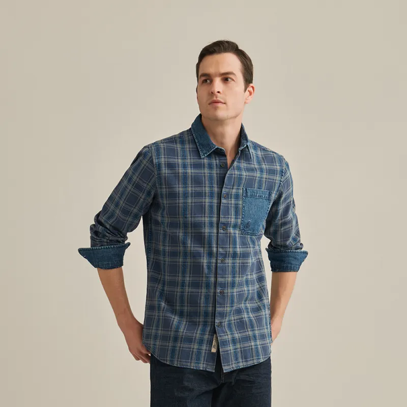 MCS Shirts Men Gray Blue-4