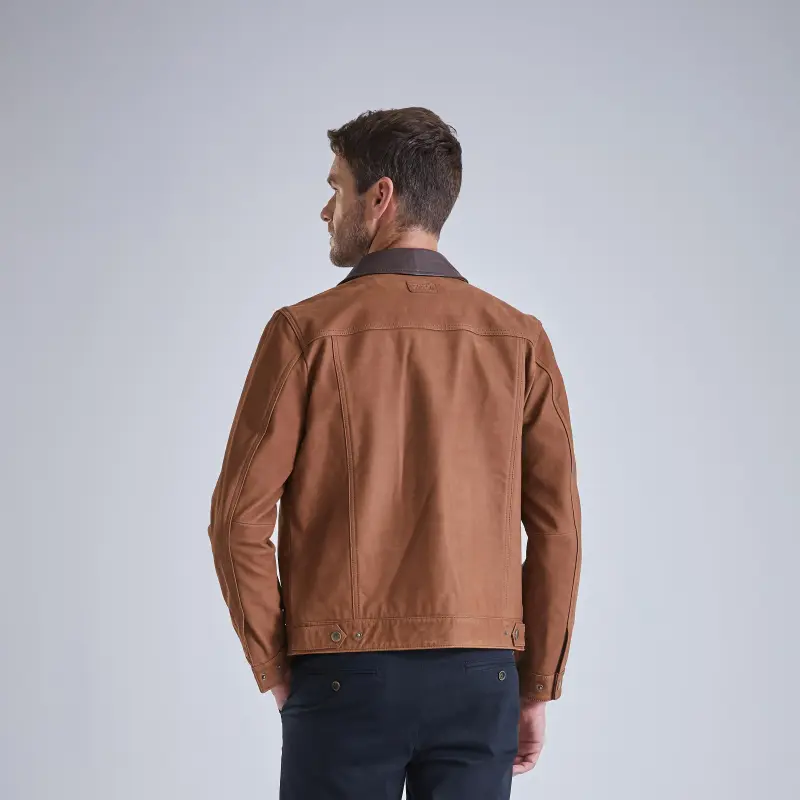 MCS Leather Jacket Men's Coffee-5