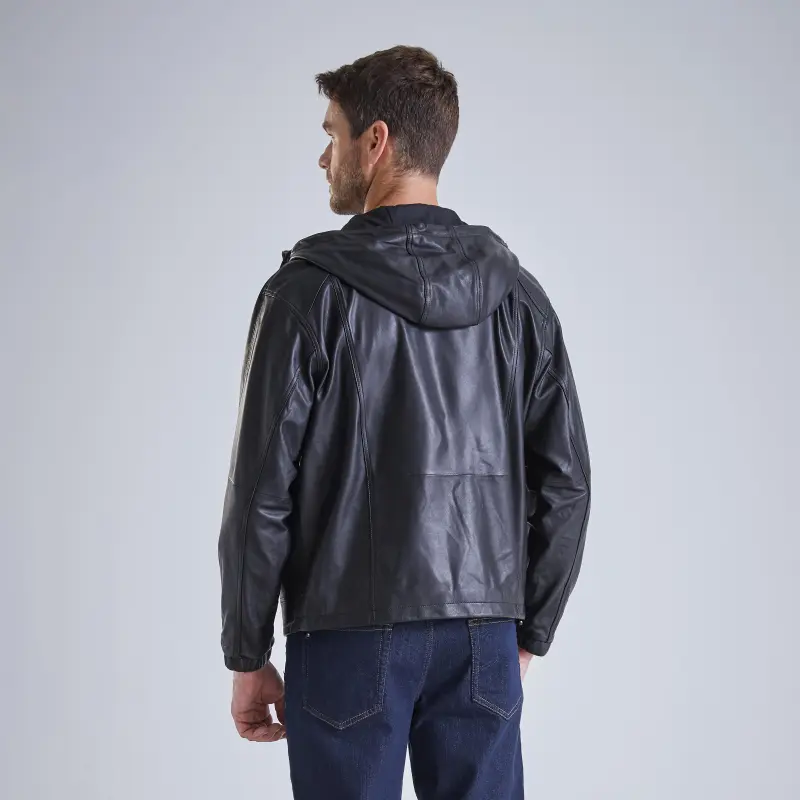 MCS Leather Jackets Men Black-5
