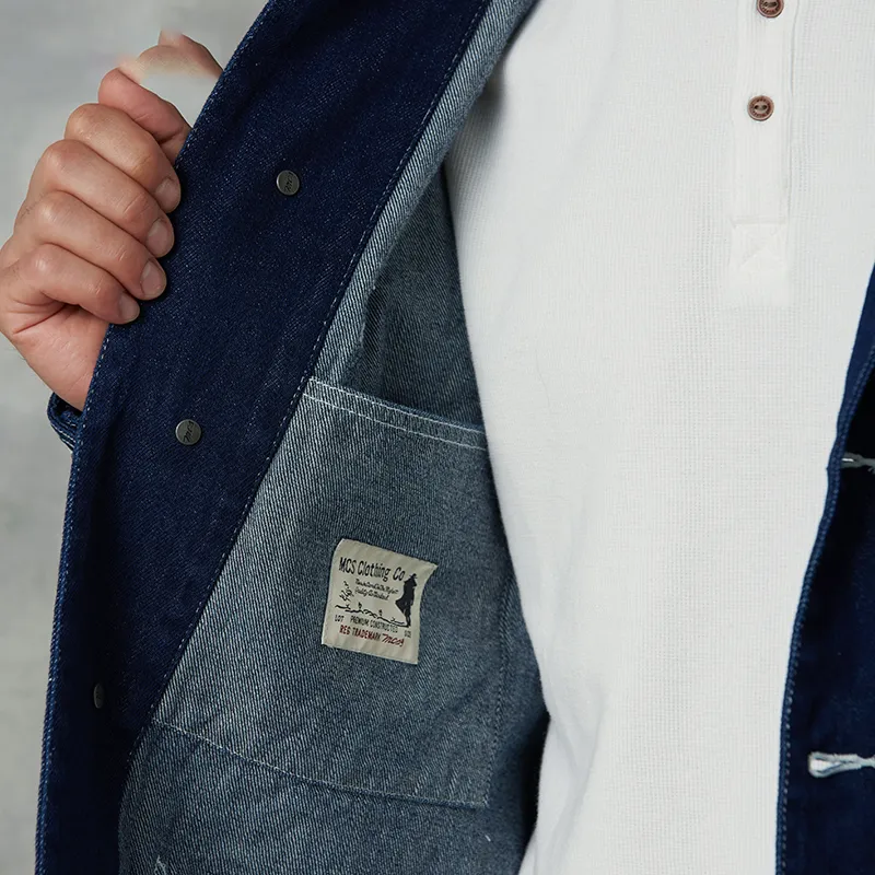 MCS Denim Jacket Men's Navy Blue-2