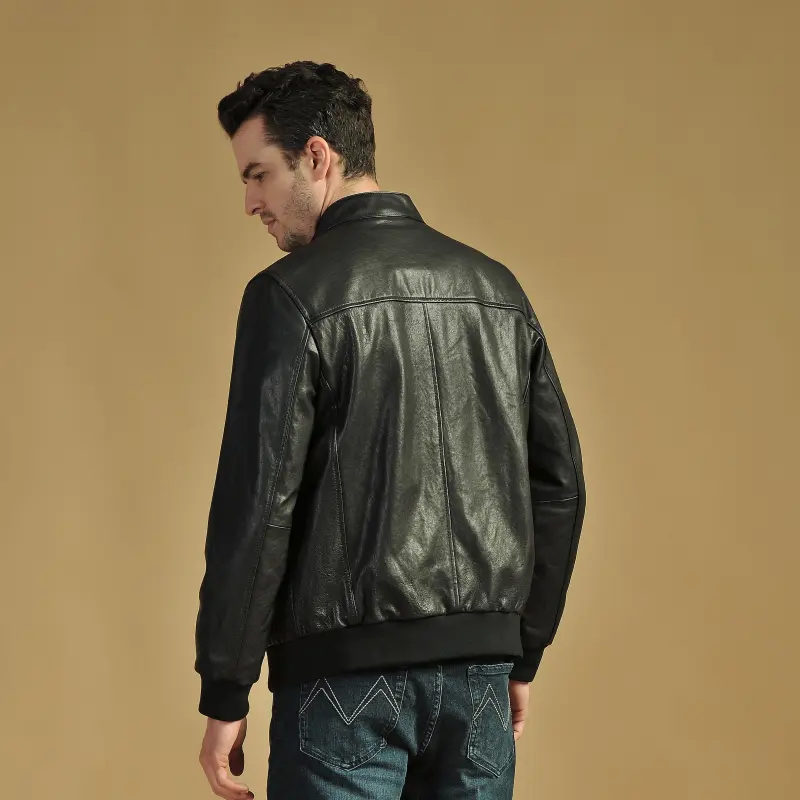 MCS Leather Jackets Men Black-5