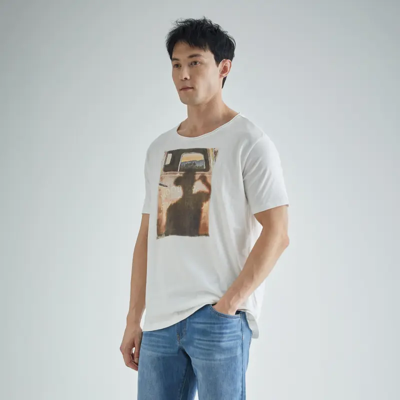 MCS T Shirts Men White 002-3