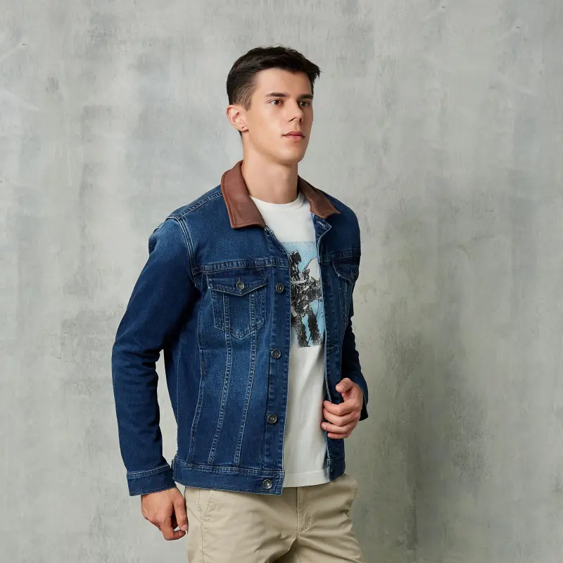 MCS Denim Jackets Men Blue-4