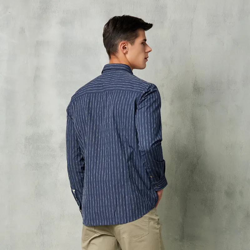 MCS Shirts Men Navy Blue-4