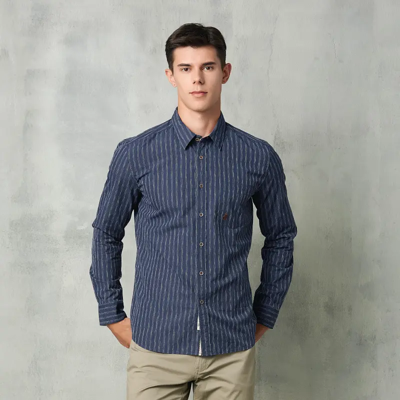 MCS Shirts Men Navy Blue-2