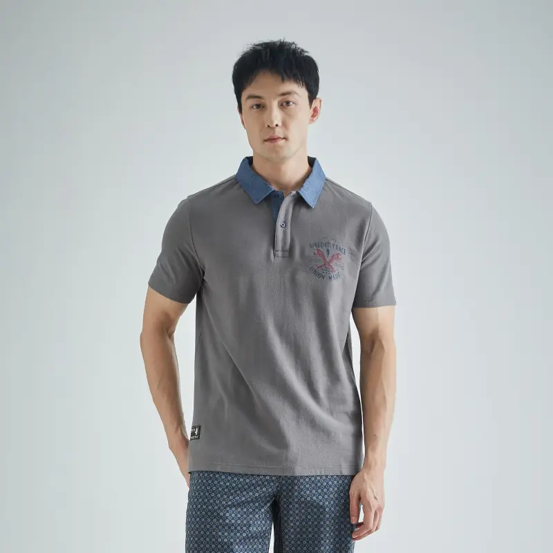 MCS Polo Shirts Men Gray Z5-2