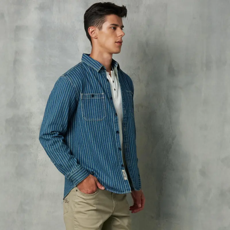 MCS Shirts Men Navy Blue-3