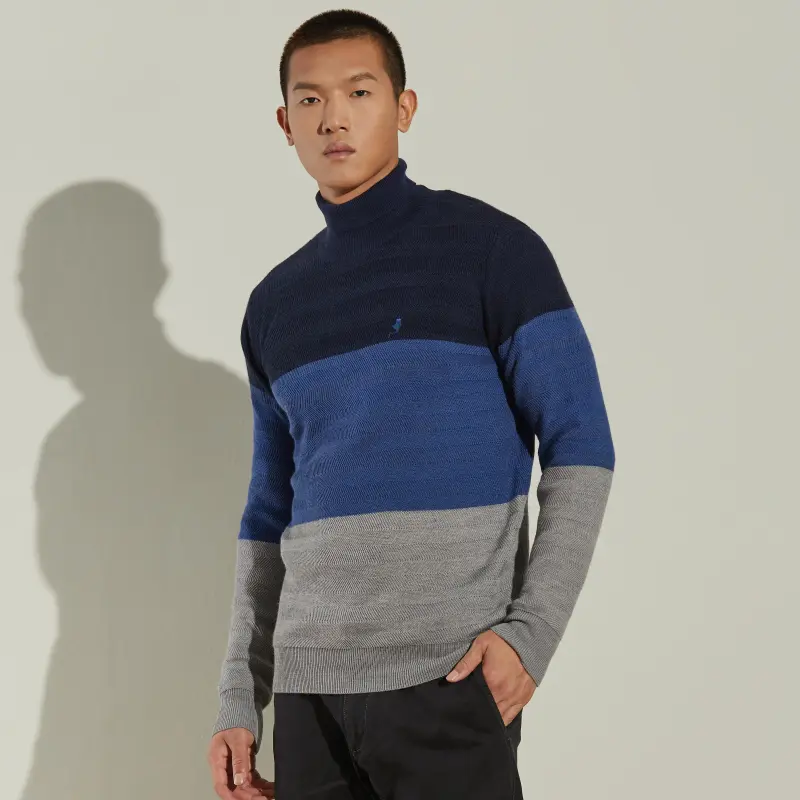 MCS Sweaters Men Navy Blue-3