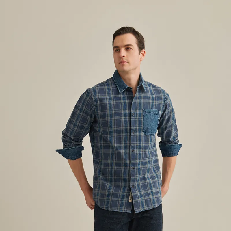 MCS Shirts Men Gray Blue-2