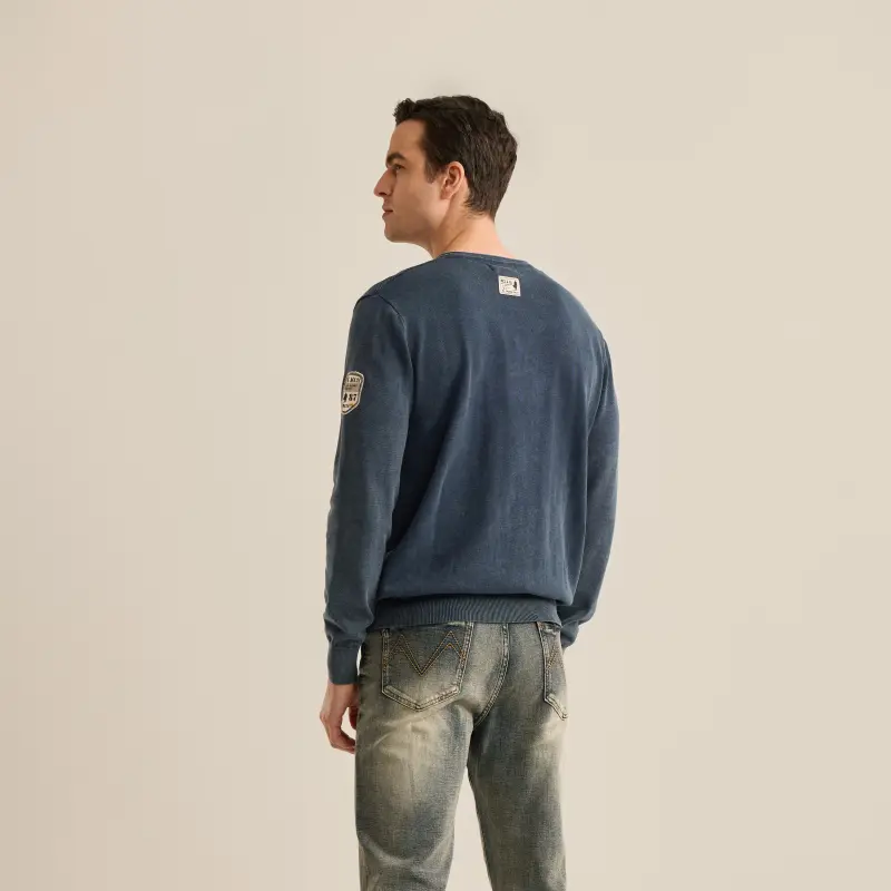 MCS Knitwear Men Gray Blue-6