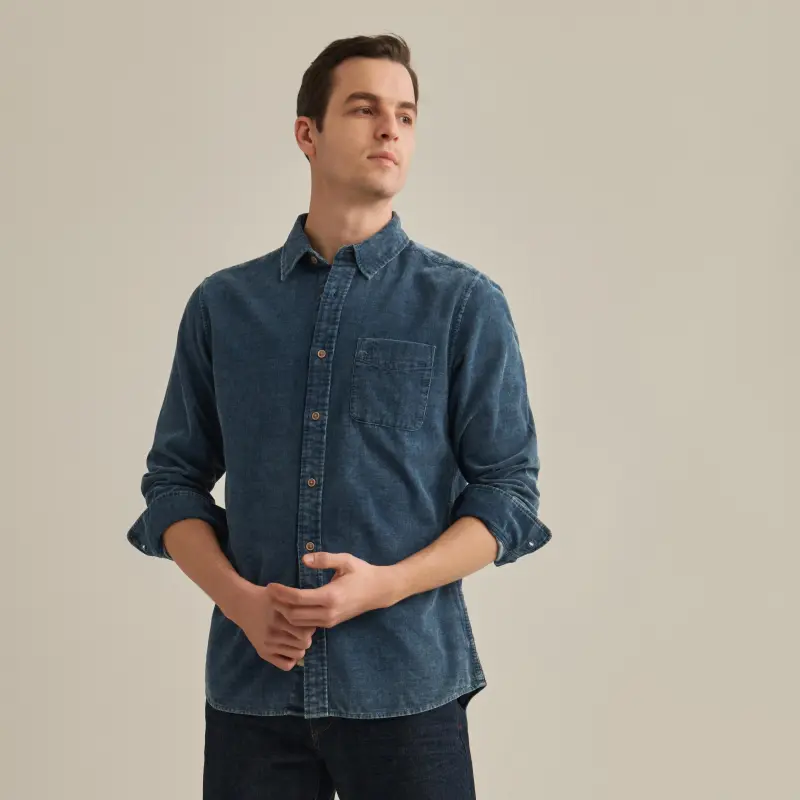 MCS Shirts Men Gray Blue-4