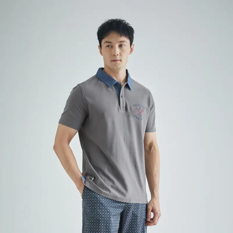 MCS Polo Shirts Men Gray Z5-3