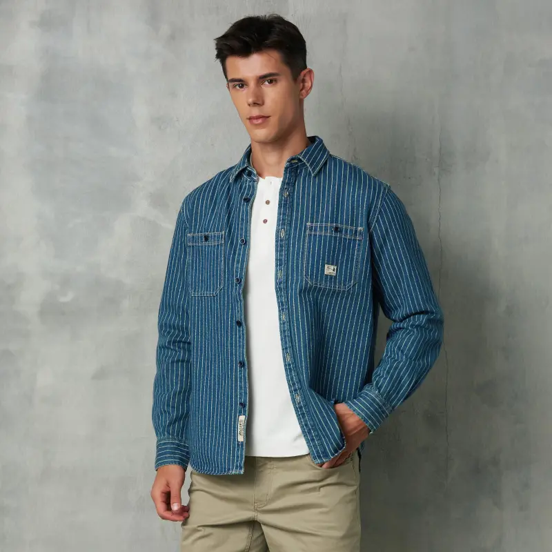 MCS Shirts Men Navy Blue-2