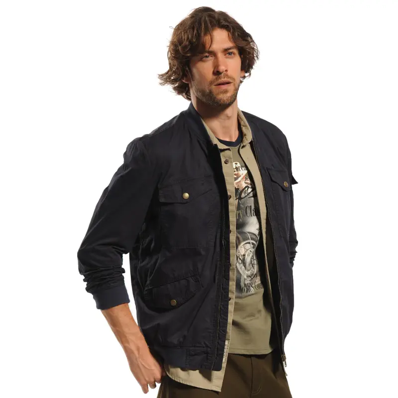 MCS Jackets Coats Men's Navy Blue-4