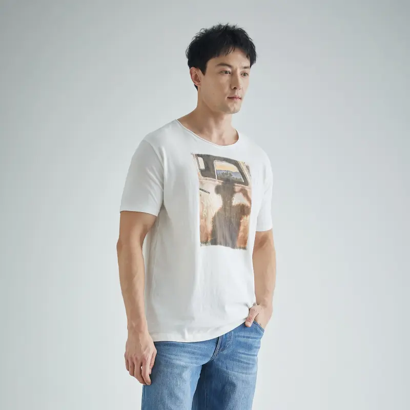 MCS T Shirts Men White 002-4