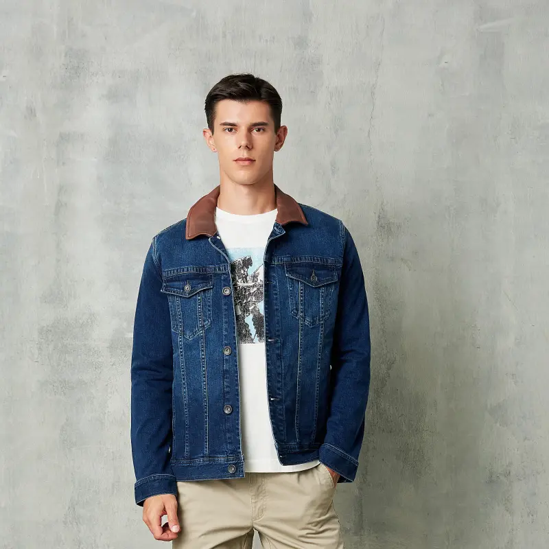 MCS Denim Jackets Men Blue-2