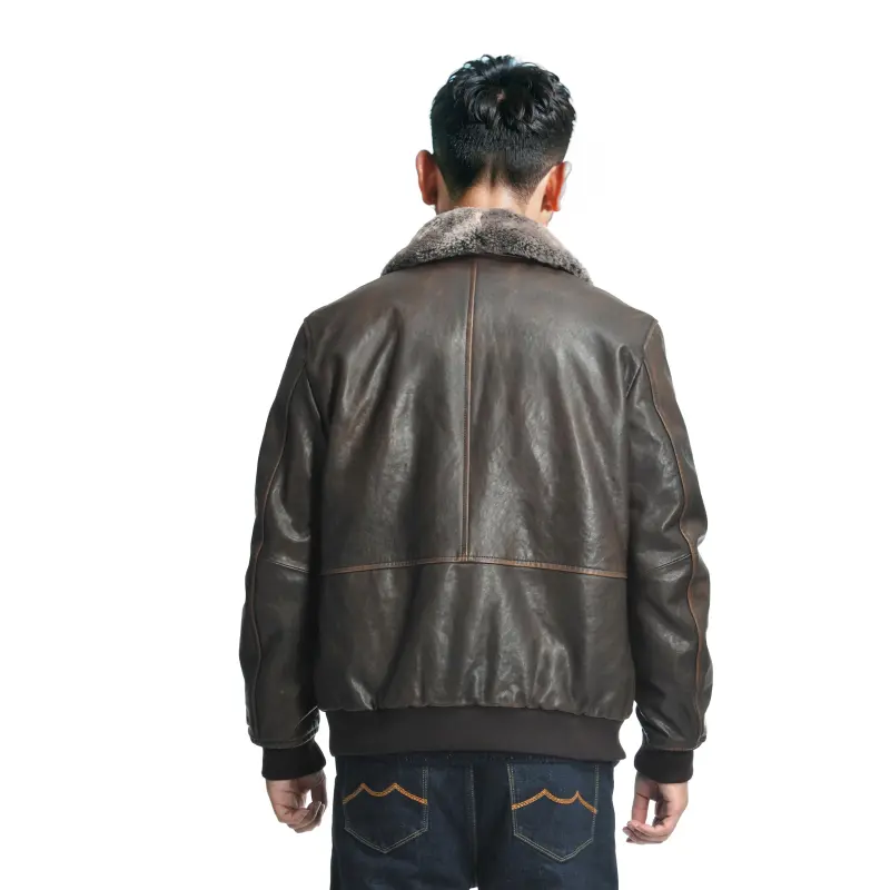 MCS Leather Jacket Men's Dark Coffee-2