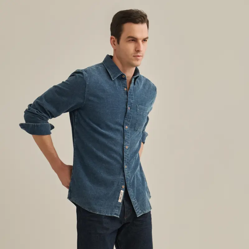 MCS Shirts Men Gray Blue-5
