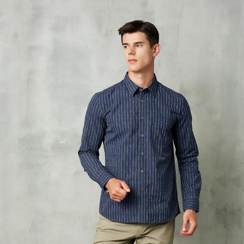 MCS Shirts Men Navy Blue-3
