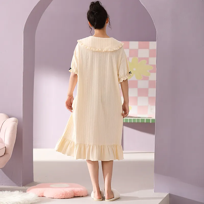 Lan Miao LAMIU Nightgown Women's Apricot-1