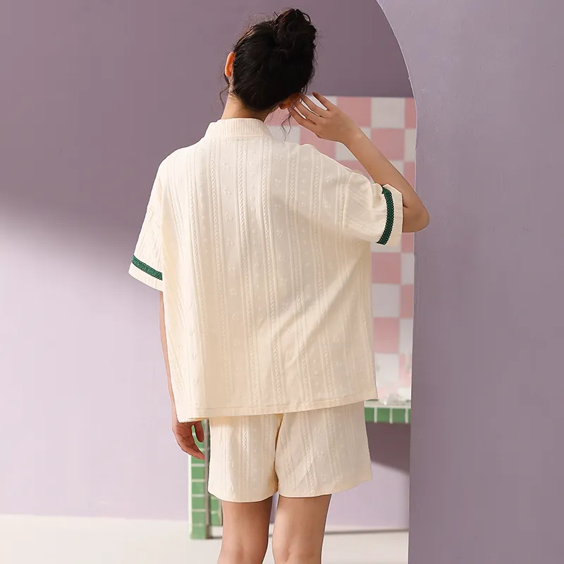 Lan Miao Pajama Set Women's Apricot-1